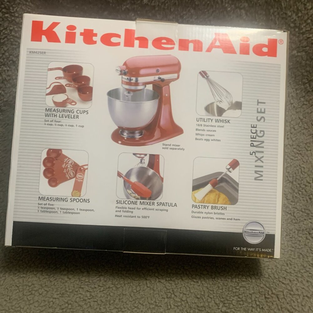 Kitchenaid 5 Piece Mixing Set Red. Kitchenaid. Red. Cooking Utensils. - Picture 4 of 4